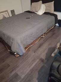 Bed has hard and way down on the floor