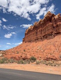 The amazing rock formations at Capitol Reef NP are well within reach of Salina.
