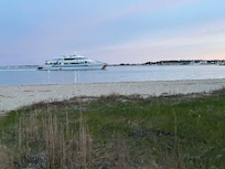 Same beach with view of the ferries that cross to and from Nantucket and Martha’s Vineyard to Hyannis Port
