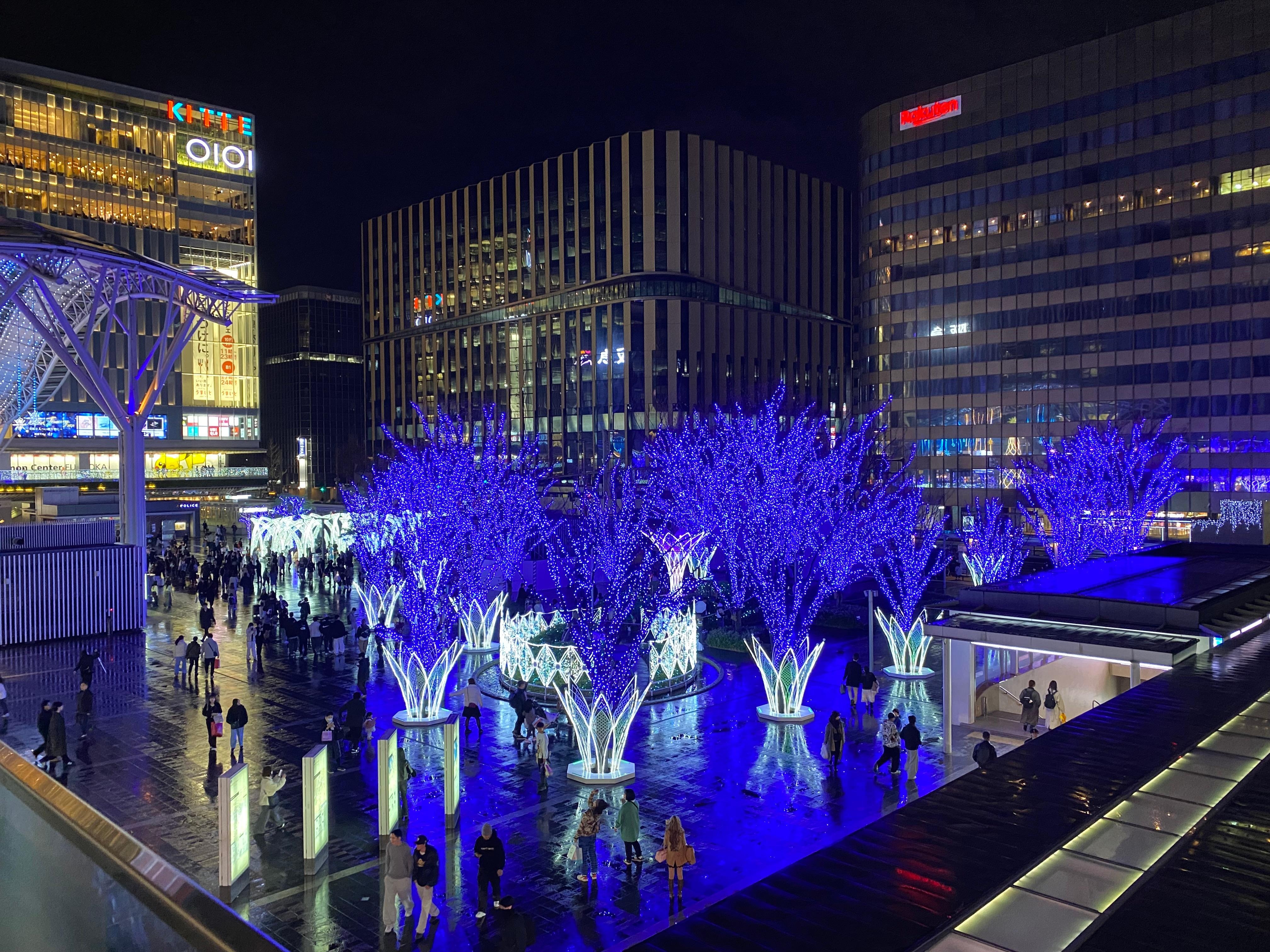 博多駅上部通路からの景色