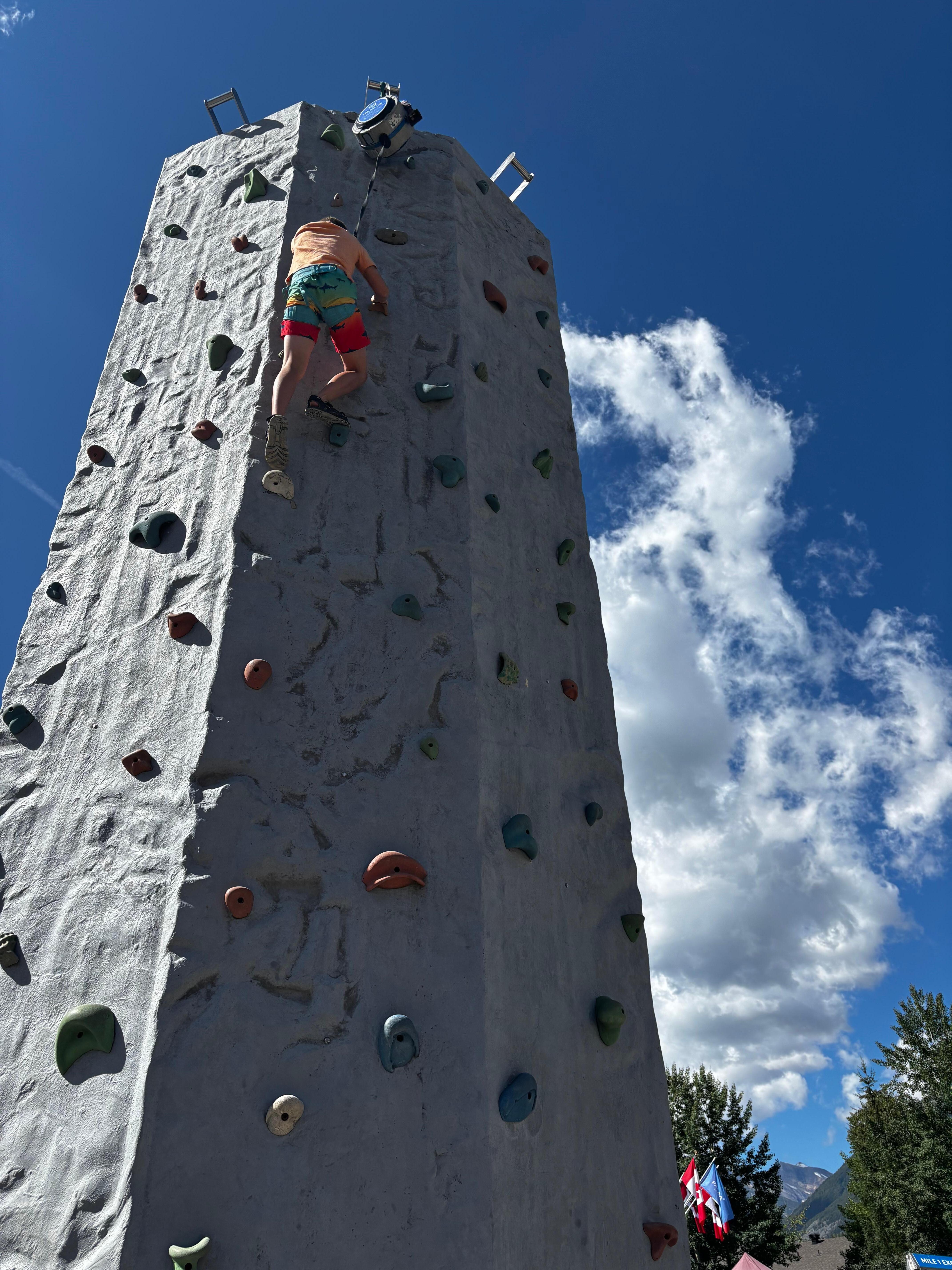 Rock climbing , extra cost. 