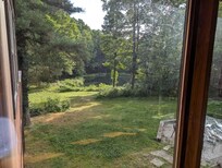 View of pond from main building living space