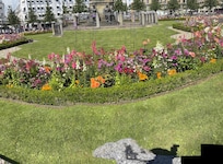 The Metro is right across the street from this park
