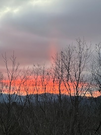 A beautiful sunrise from the porch.
