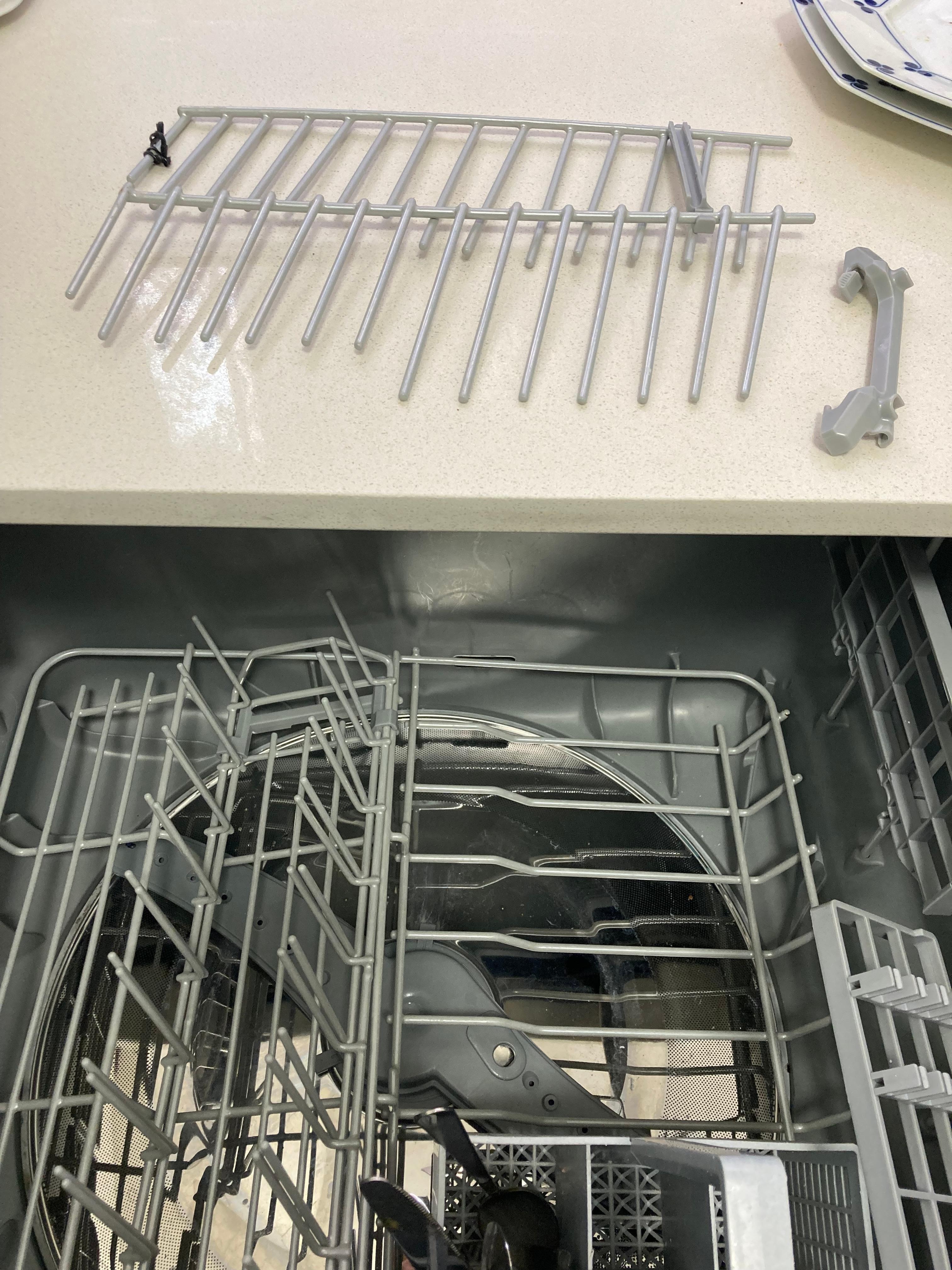 Broken dishwasher shelf