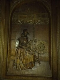 Some of the lovely art on the furniture.