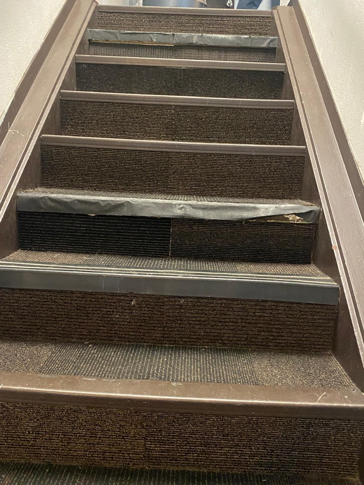 The staircase is ripped