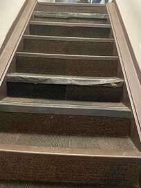 The staircase is ripped
