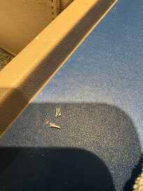 Small piece of glass near face washers