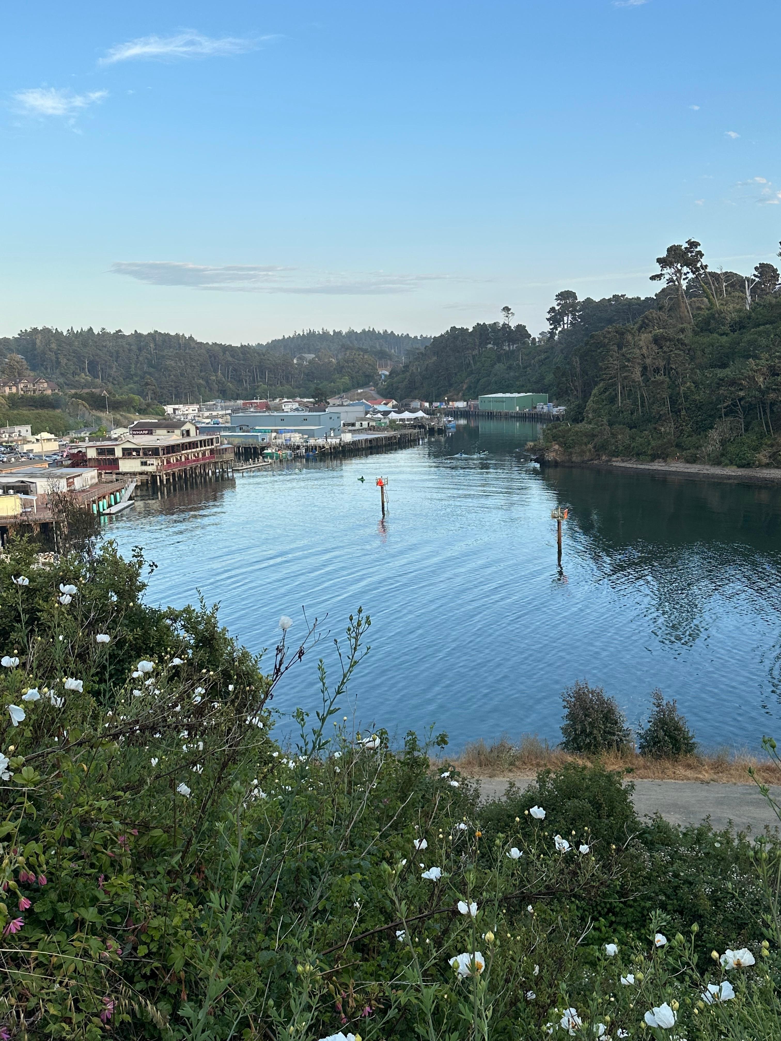 View of harbor from stairs mid-point