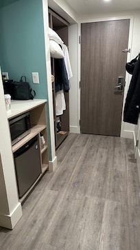 Mini fridge and microwave