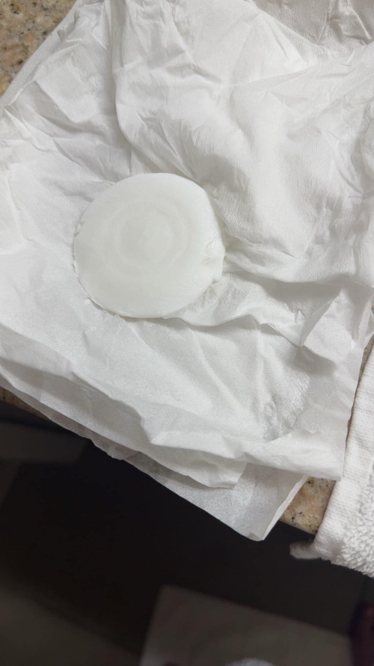 Old soap left in the bathroom when we arrived
