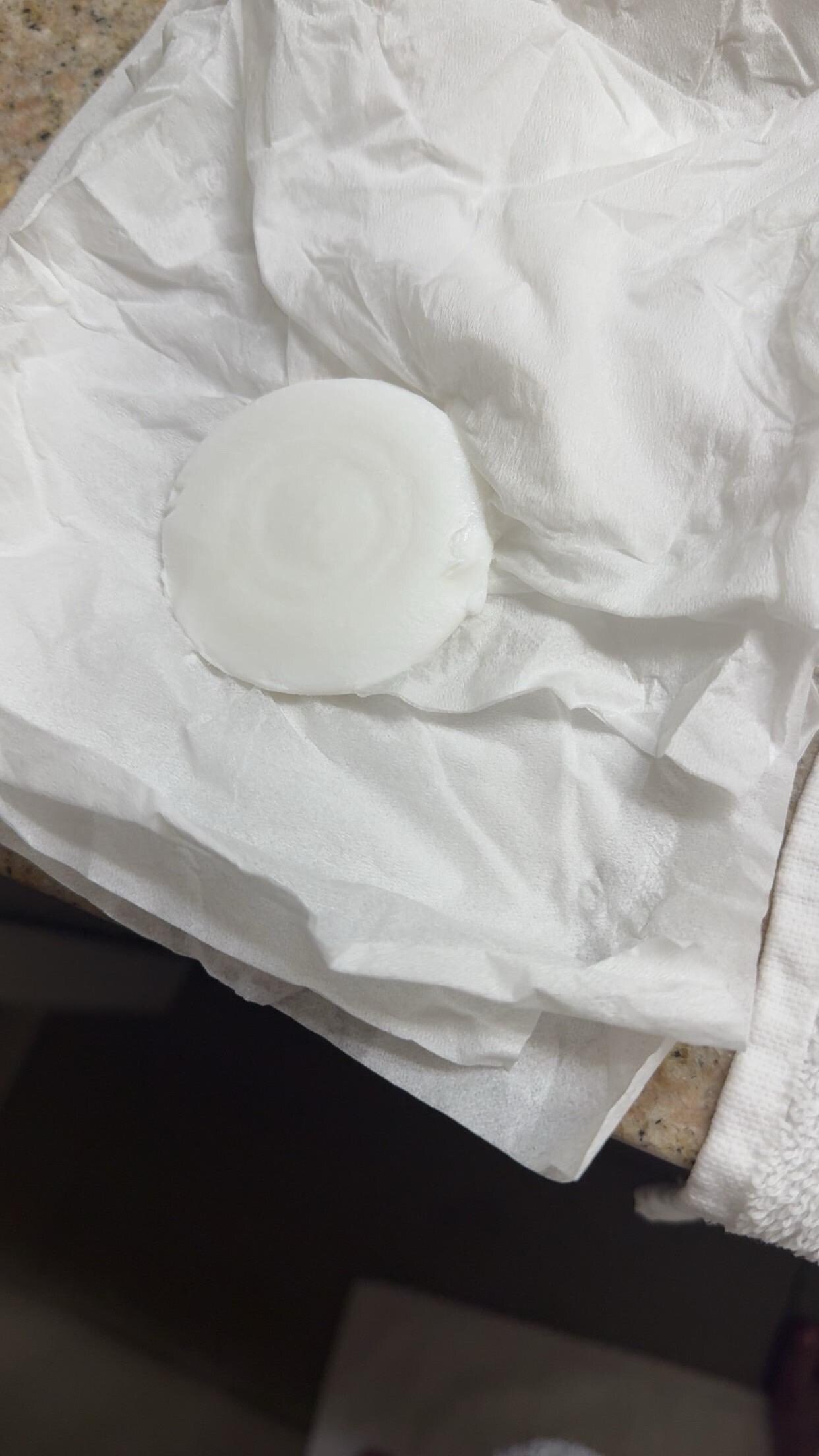 Old soap left in the bathroom when we arrived