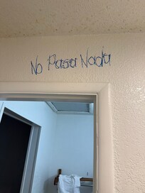 Graffiti in bathroom