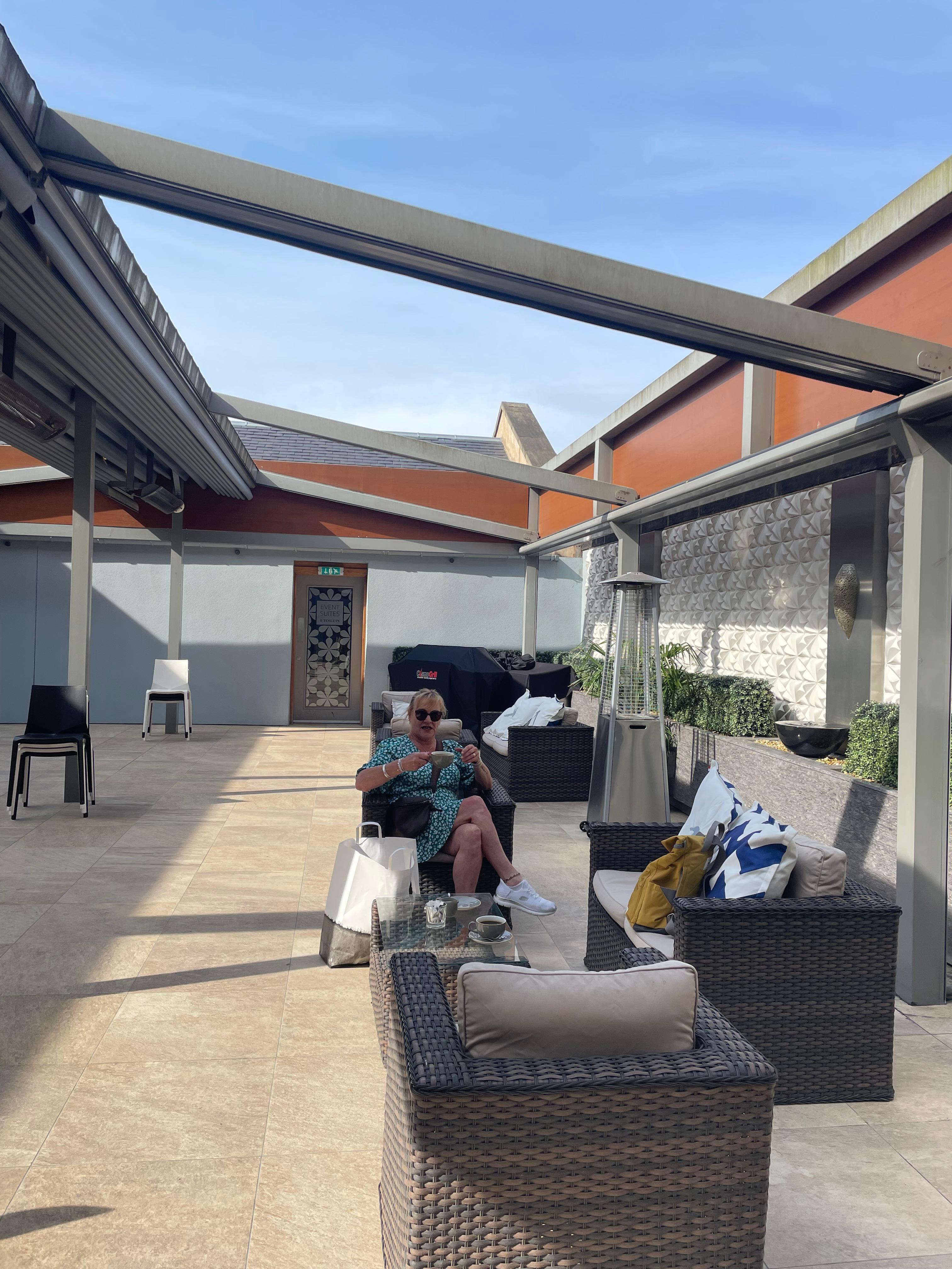 Outside terrace area, wonderful x