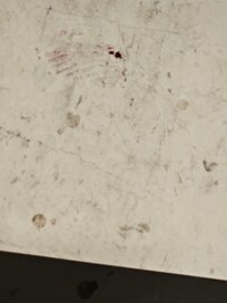 Beetroot and other filth 21 hours later when I left
