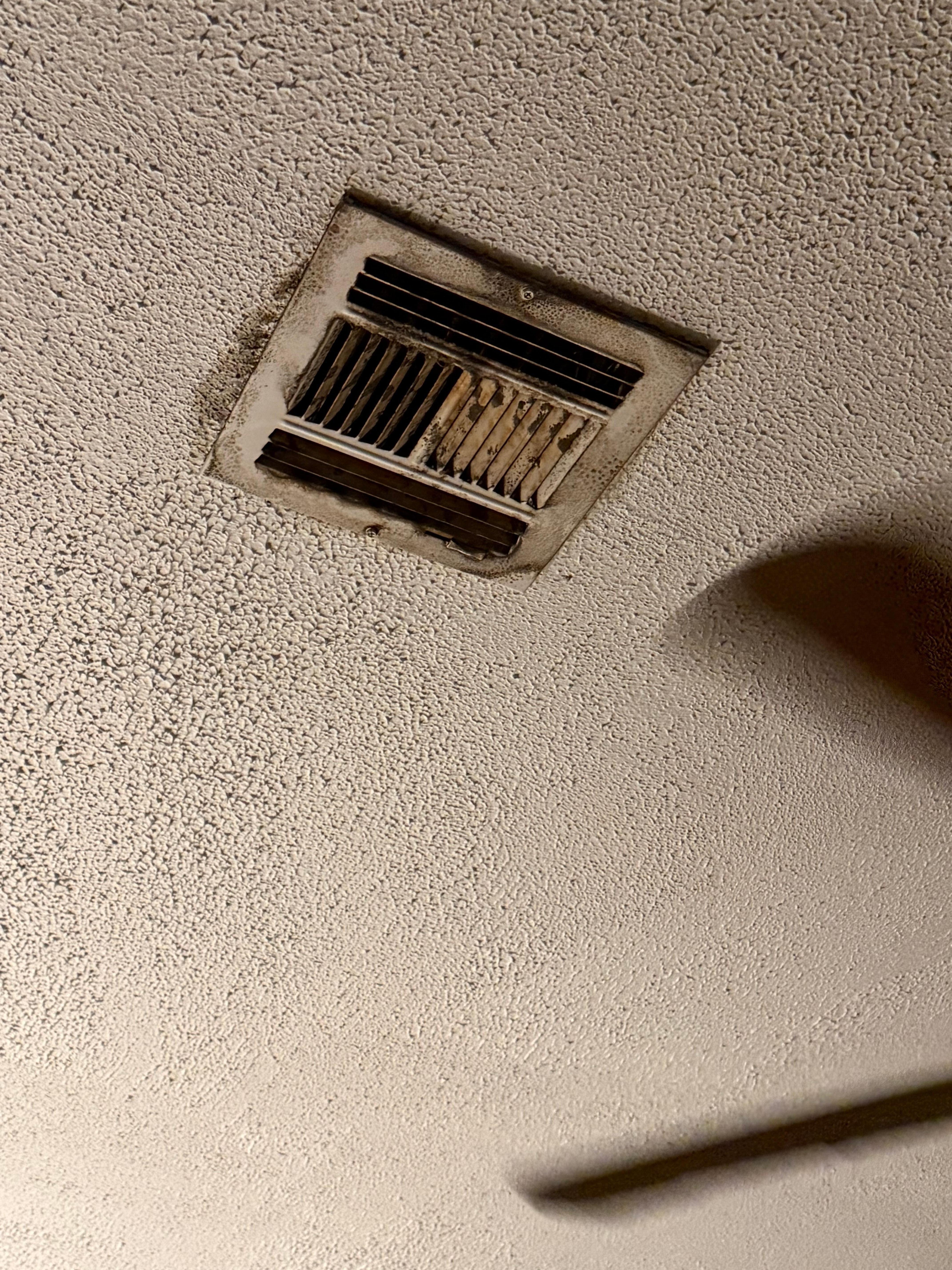 Vent in bedroom over bed. 