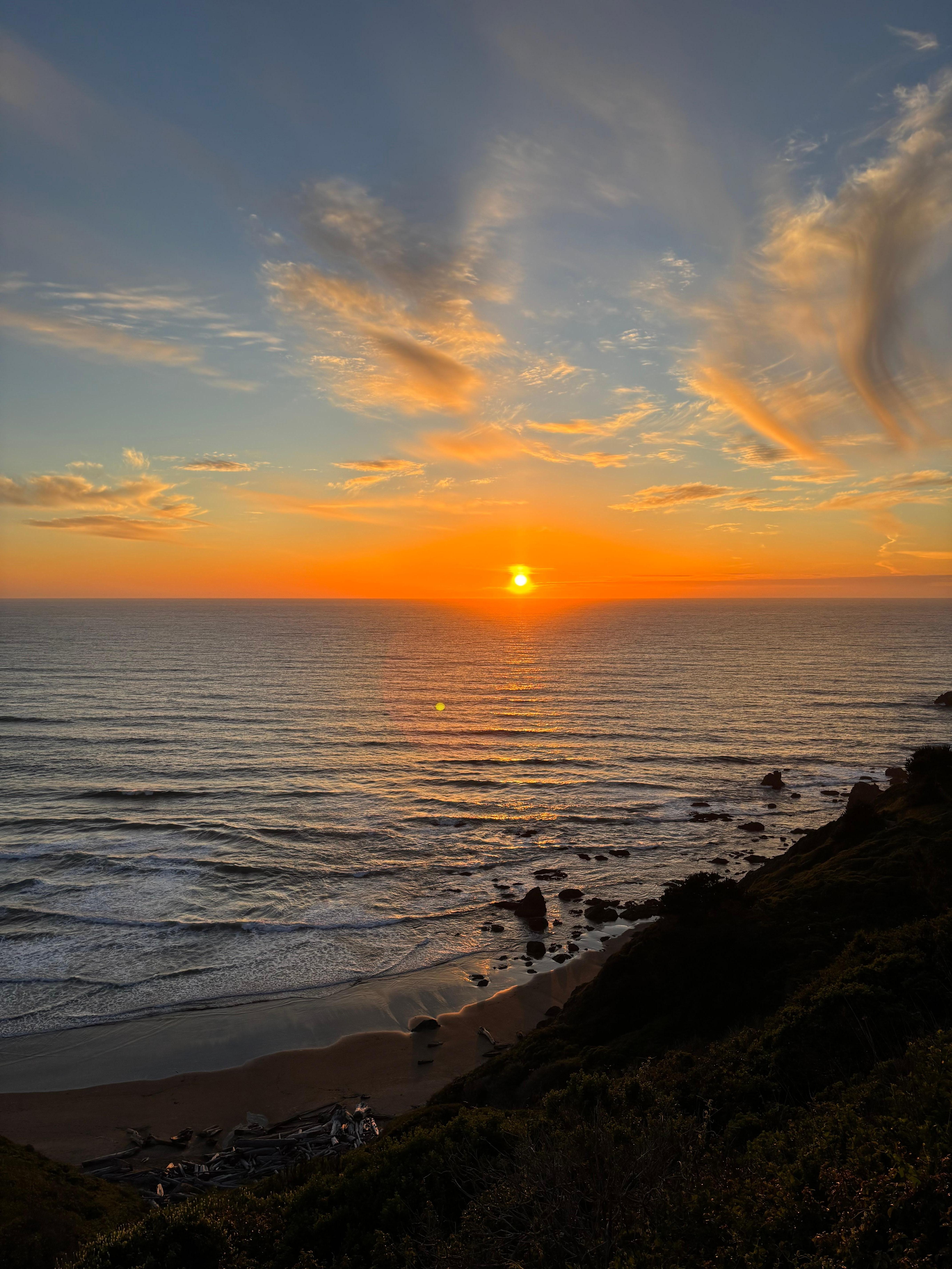 Beautiful sunset from the deck