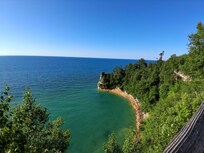 Miners Castle, one of many sites we hiked to