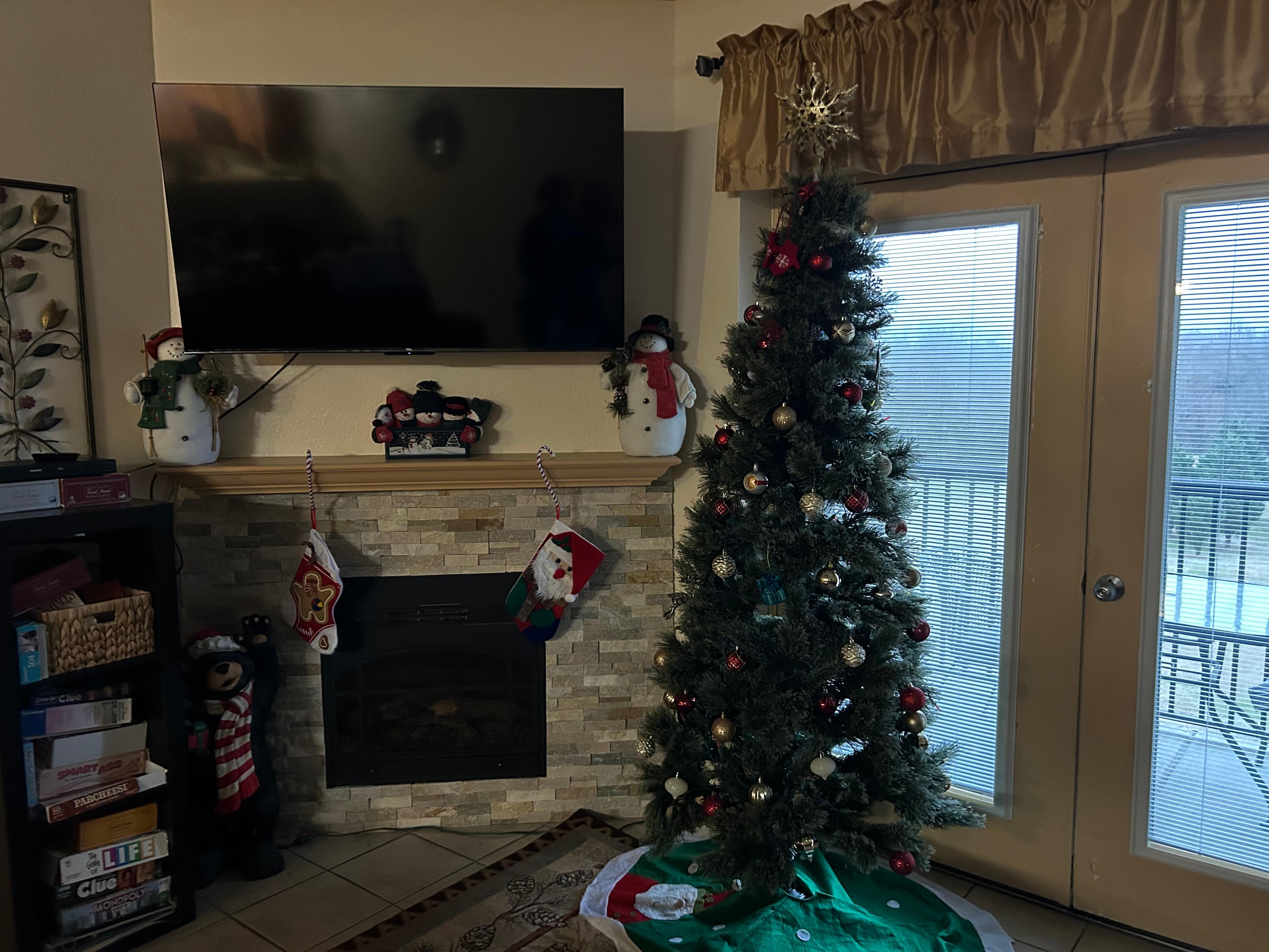 Christmas tree and decorations throughout made it feel so welcoming!