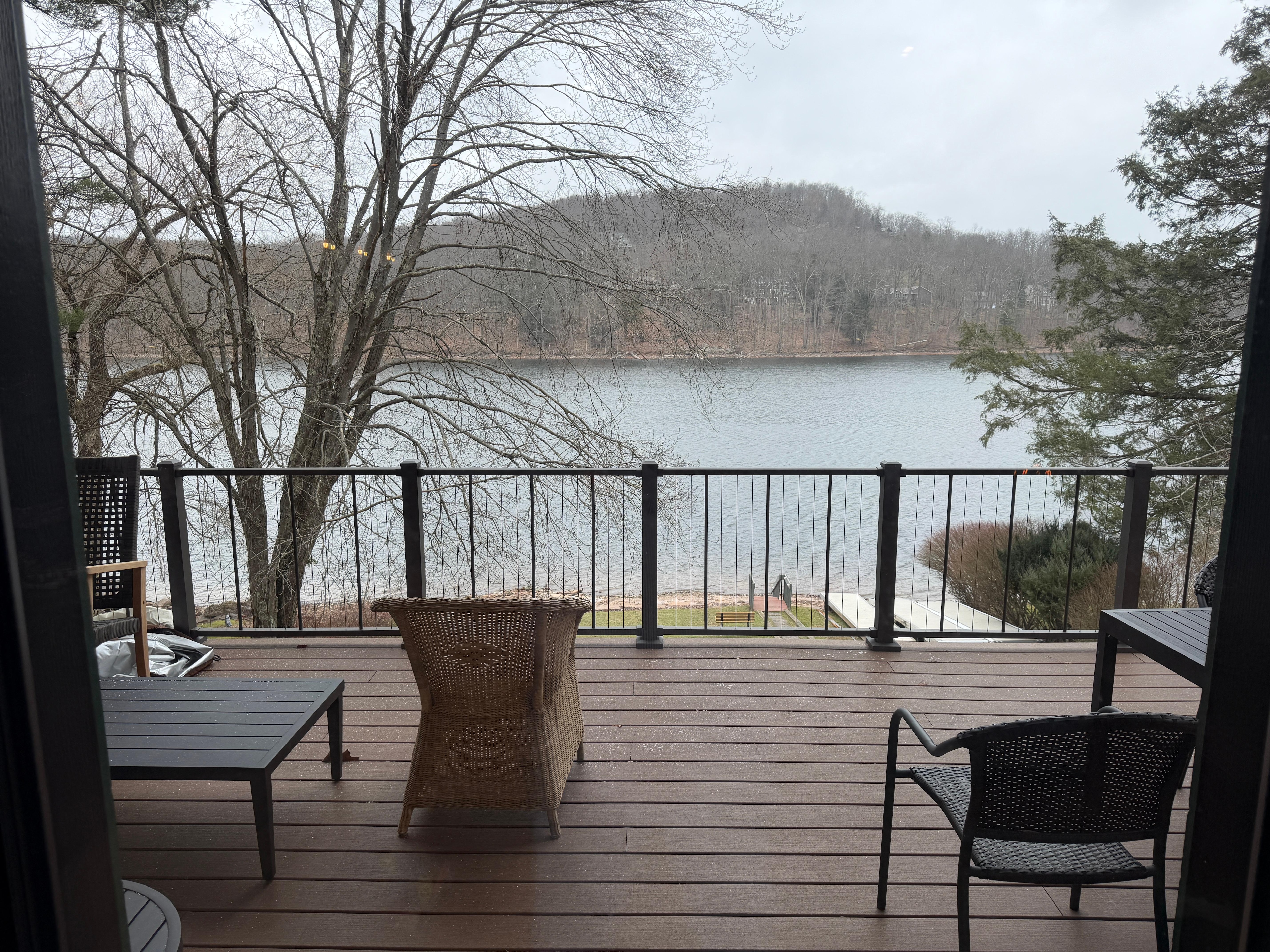 View of lake from deck on main level