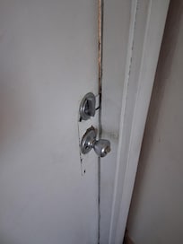 Very difficult to open and lock the entry door. The sliding glass door would not open.