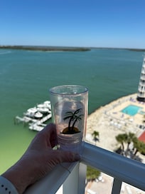 Looking at the bay from the balcony