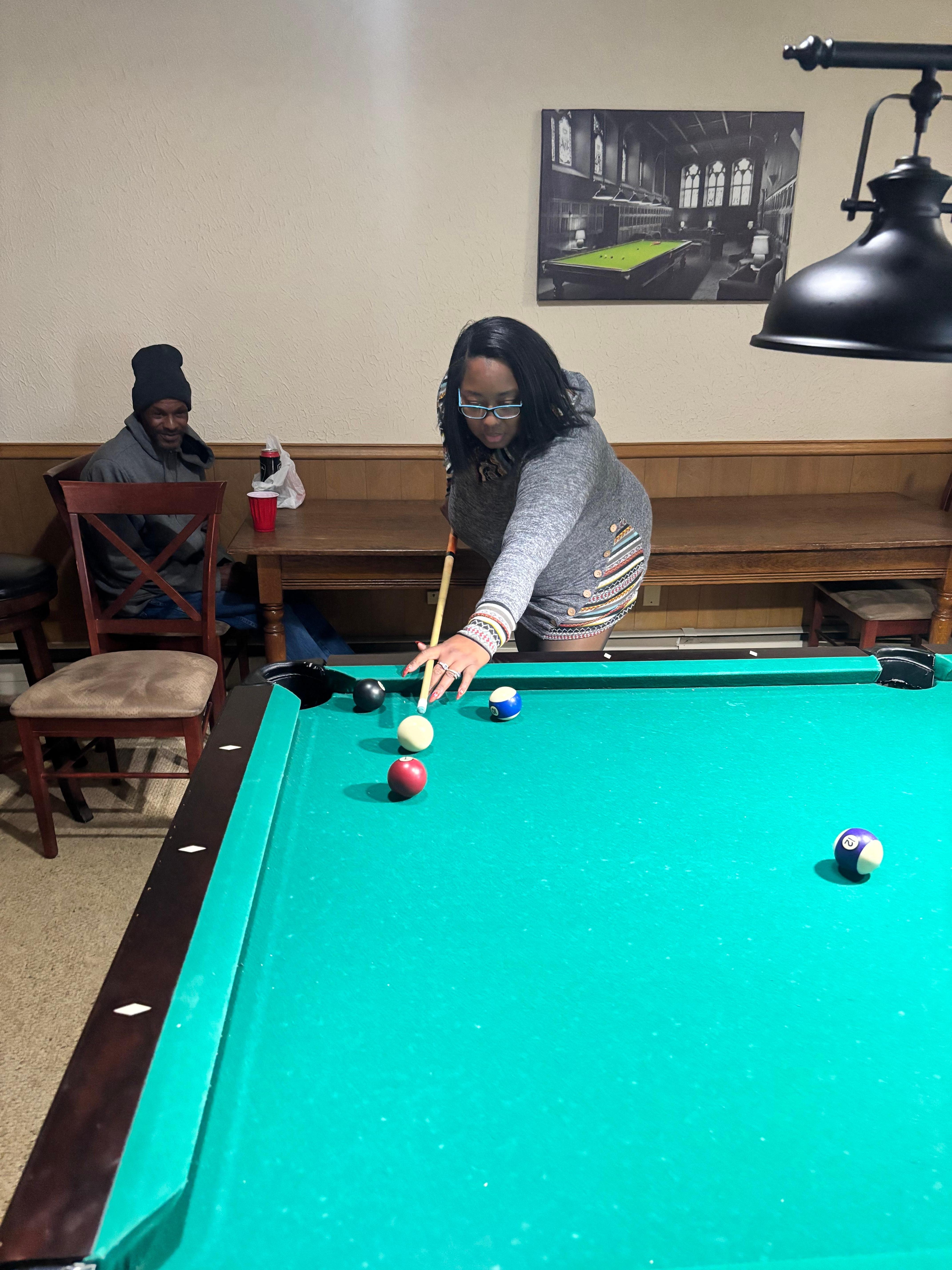 Me playing pool