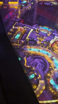 View from our room of the pools