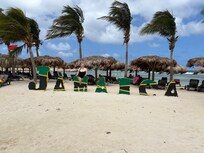The beach on Ocean Eden is pretty rocky.