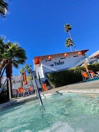 Enjoying the Jacuzzi