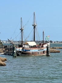 Manteo is 10 minutes away.