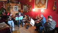 The weekly, celtic jam happening at the Lubec Brewey, a couple doors down from the Inn.