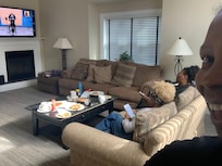 Chilling in the living room