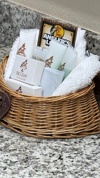Closeup of toiletries