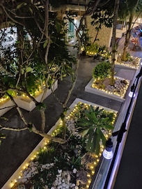 Inside courtyard at night