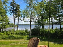 View of Wyman Bay & Kennebec River from deck.