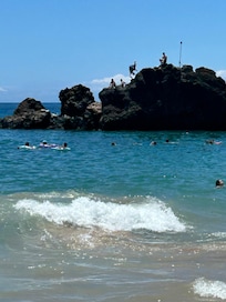 Short beach walk to Black Rock