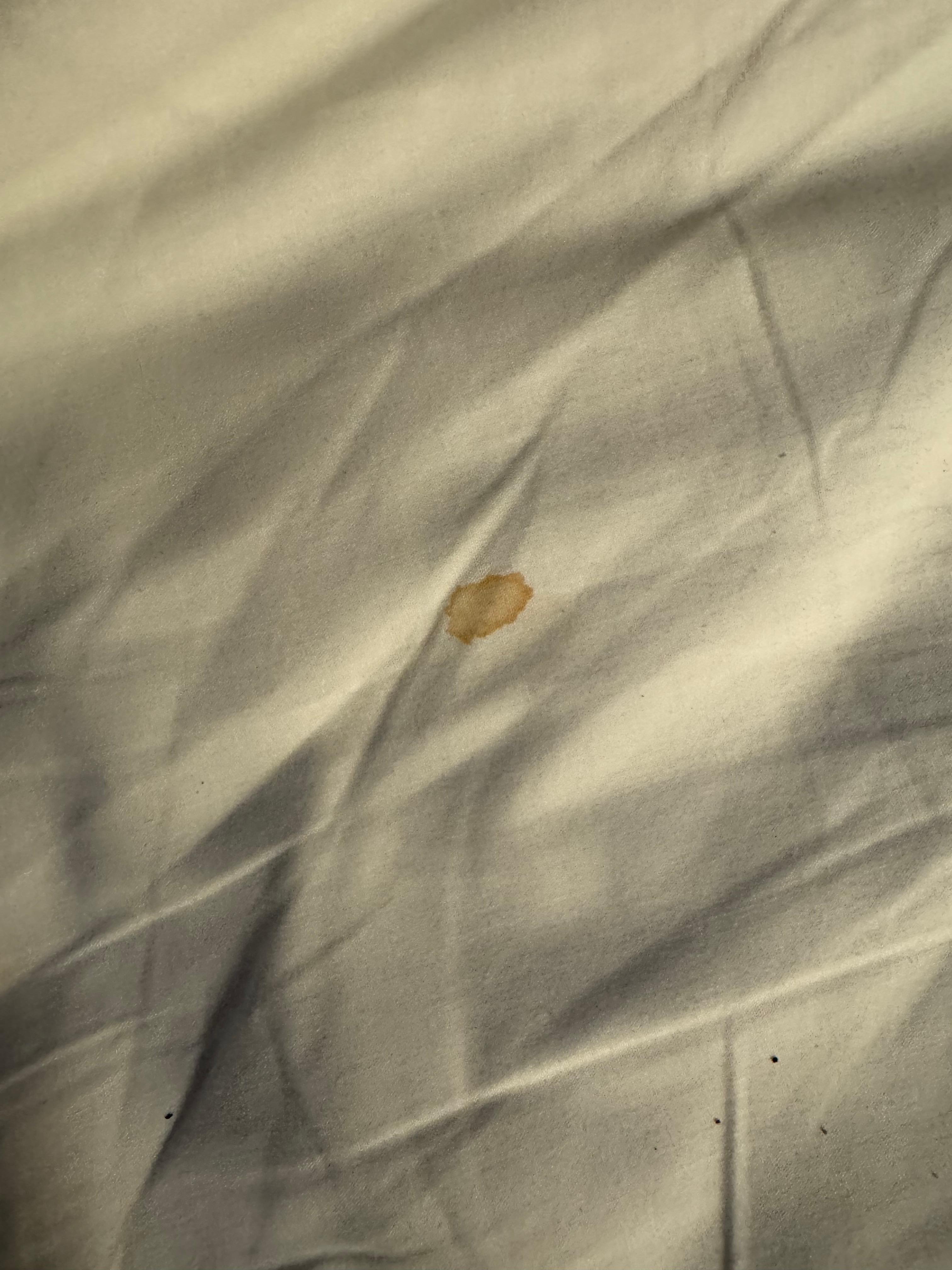 One of the stain on the sheets