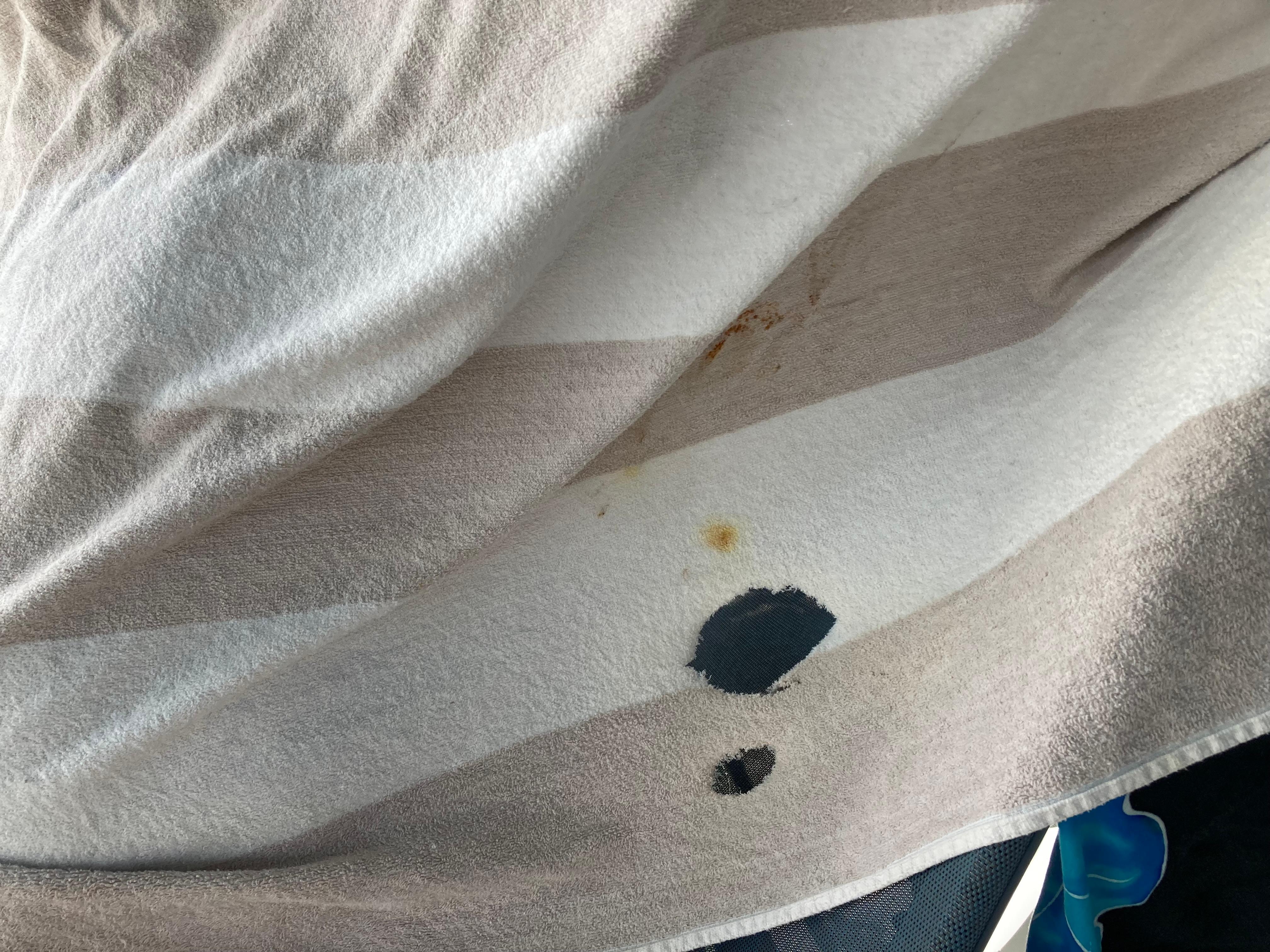 Large holes in the beach towels. This was not a one off situation. We came across several towels while we were there that were in very very poor condition.