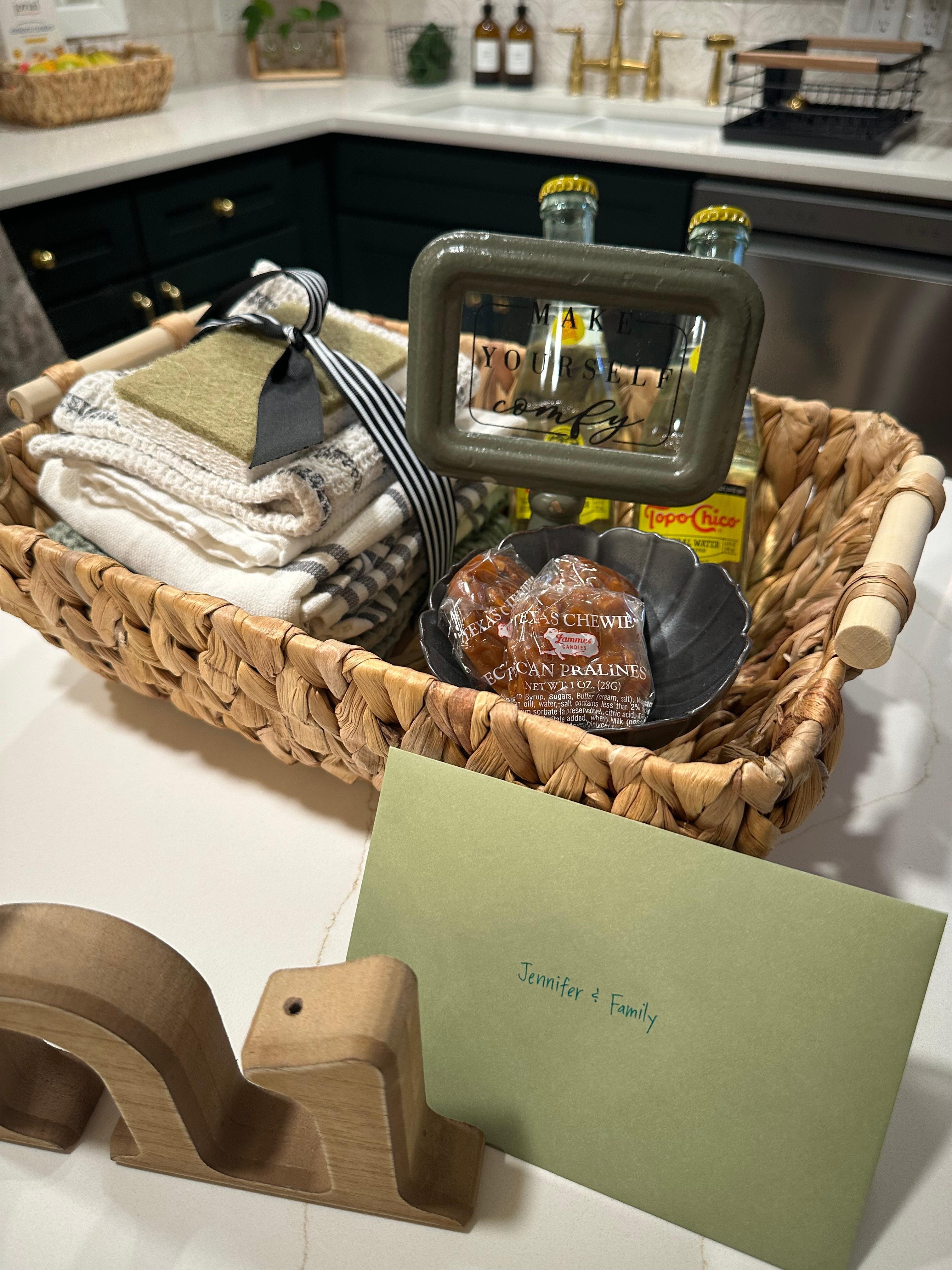 Such a sweet note and welcome snacks and drinks. (Not all pictured)