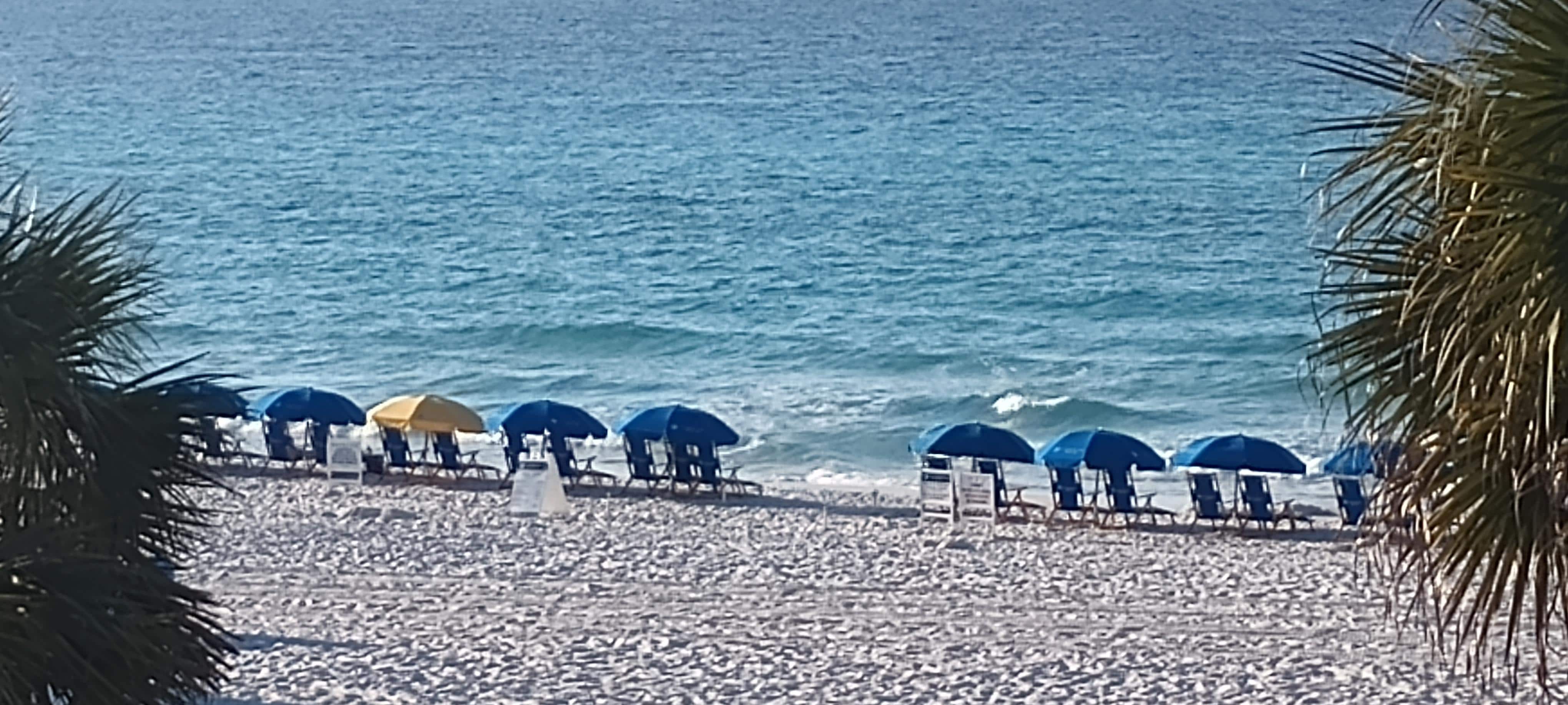 Beach view from our room