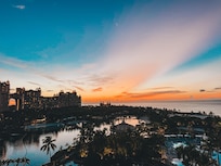 View from our balcony at the coral. Room 10308