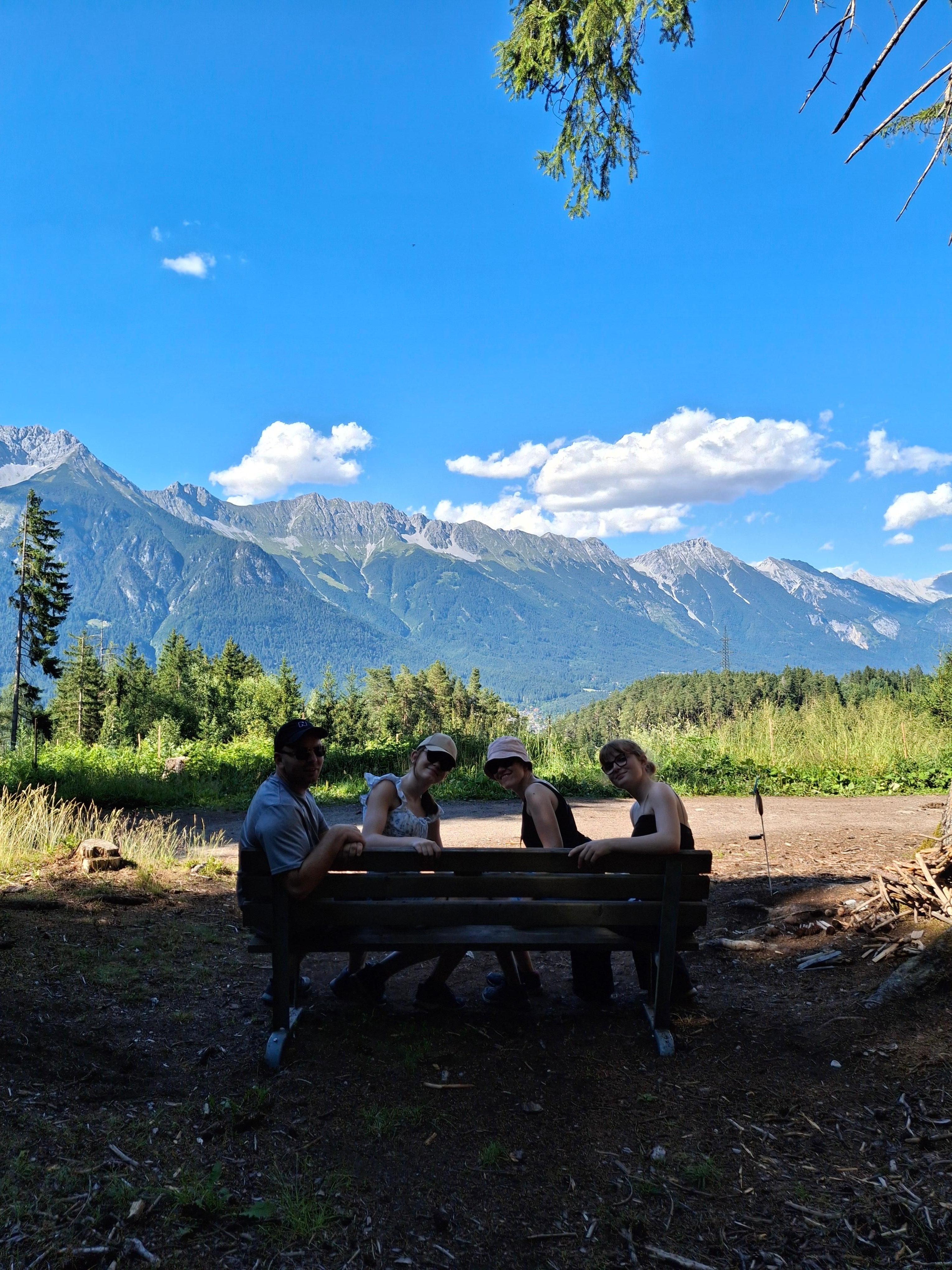 A little break with a view while doing the escape room in the forest (welcome card)