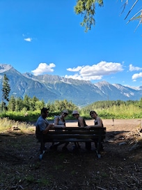 A little break with a view while doing the escape room in the forest (welcome card)