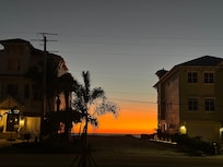 Sunset view from front of house