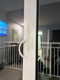 Sliding door to balcony.