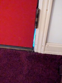 Able to see outside when door closed