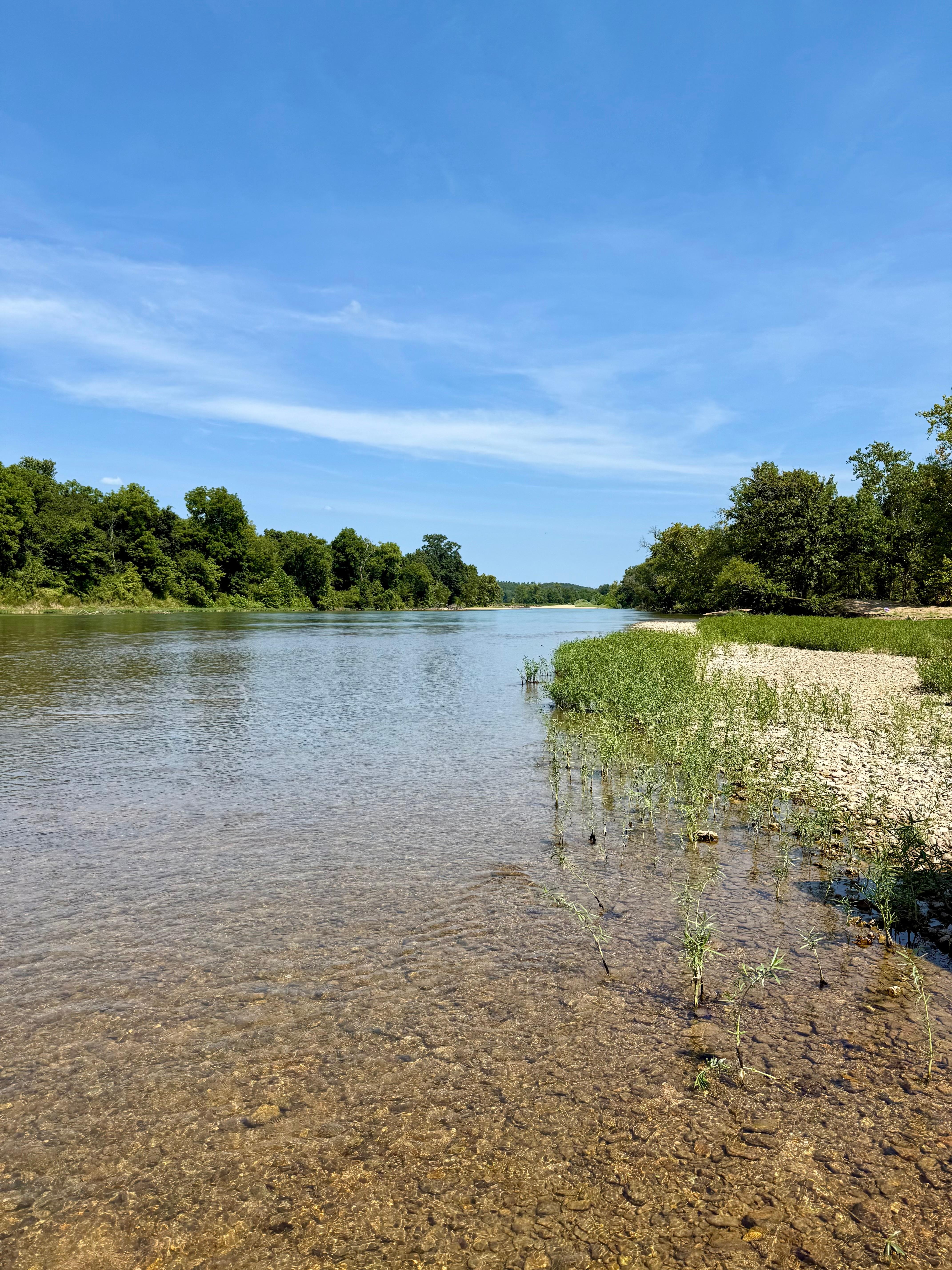 South view from the rock beach