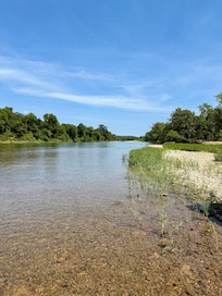 South view from the rock beach